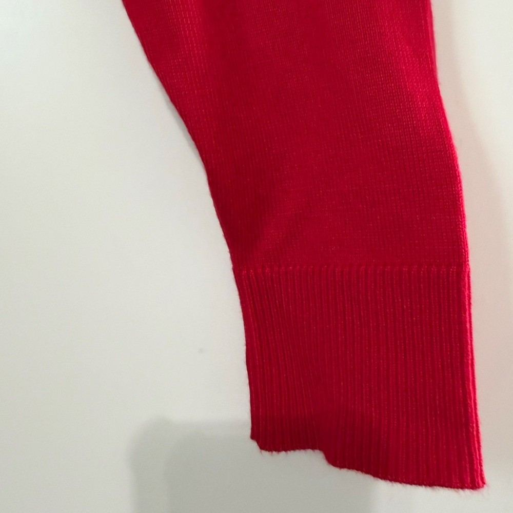 Lane Bryant Women’s V-Neck Long Sleeve Blouse Red Women’s SZ 14/16 Rayon Nylon - Picture 8 of 14